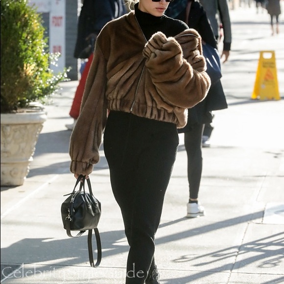 Helmut Lang Faux Fur Bomber Jacket Size Large - Picture 3 of 6